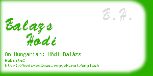 balazs hodi business card