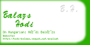 balazs hodi business card